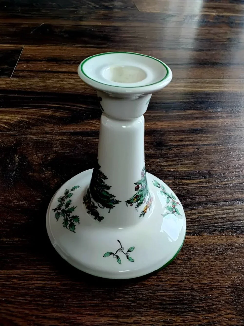 Spode Christmas Tree Ceramic Candle Stick Holder